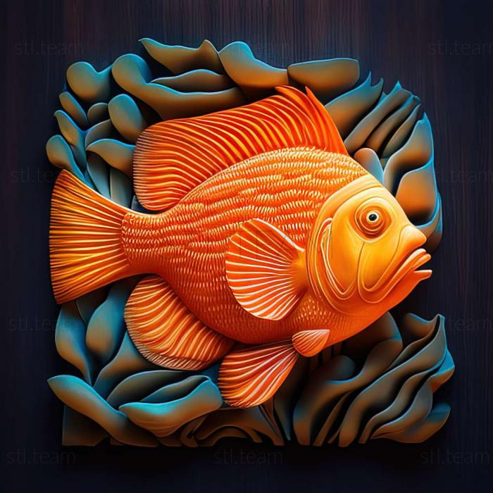 Оранжевая рыба-амфиприон